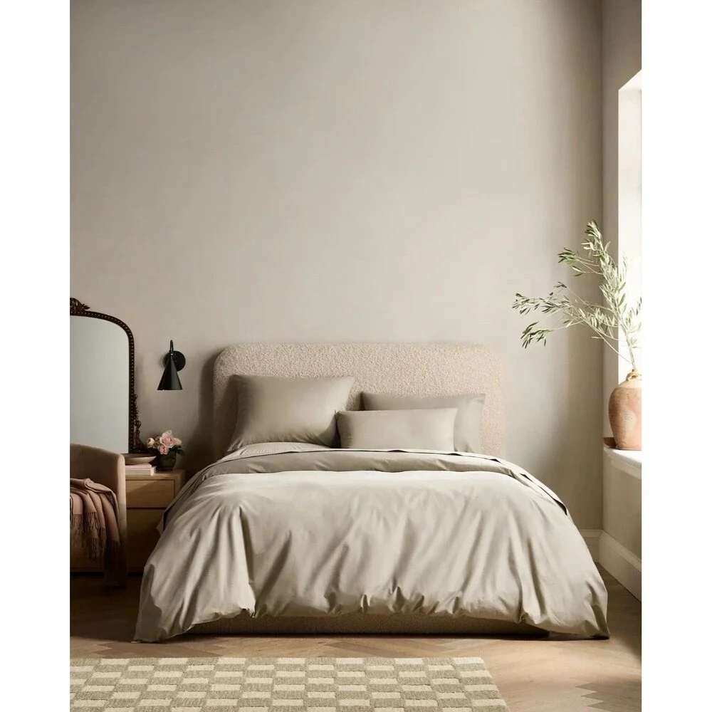 Quince Organic Cotton Percale Sham Set King Toffee 2 Shams NWT OEKO-TEX NEW